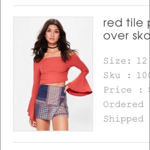 MISSGUIDED Front Wrap Skort